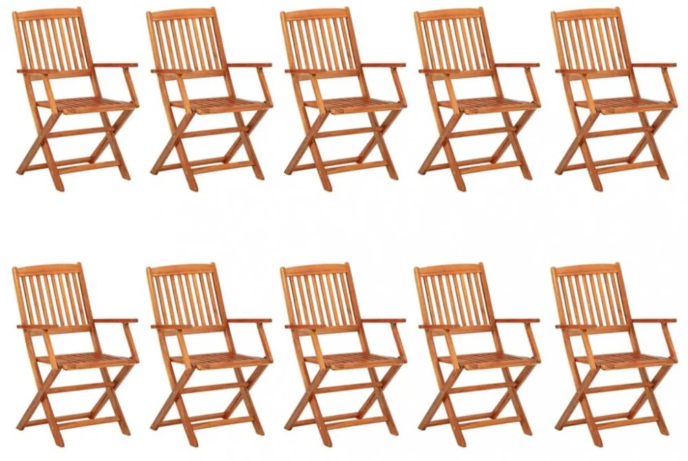 11 részes tömör akácfa kerti étkezőgarnitúra 280x90x75 cm