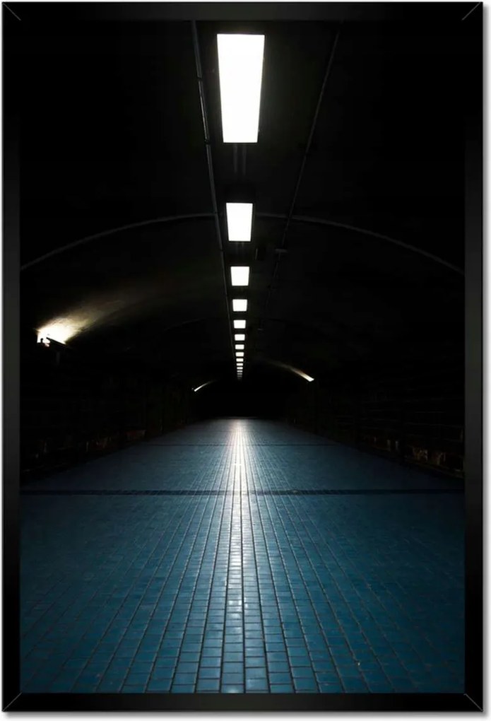 Poszterek keretben 40x60 Út Alagút Lámpák