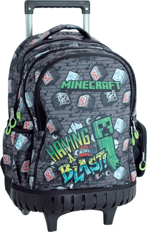 Minecraft Metro Art gurulós iskolatáska, táska 46 cm
