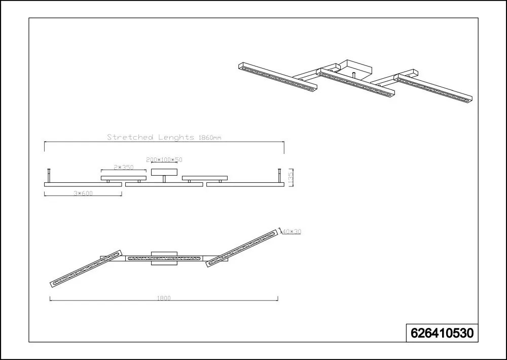 TRIO 626410530 BELLARI Modern LED Mennyezeti Lámpa LED IP20