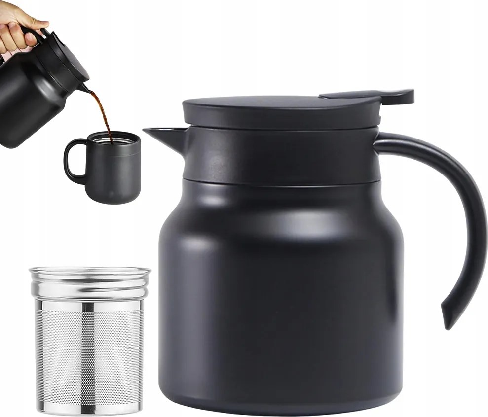 1L-ES Termosz Palack Rozsdamentes Acél Tea Kávé És Víz