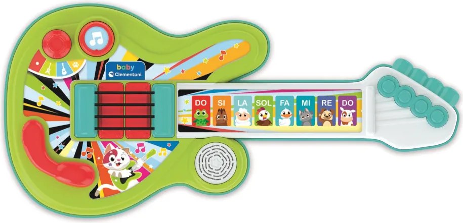 Színes Animal interaktív gitár Clementoni