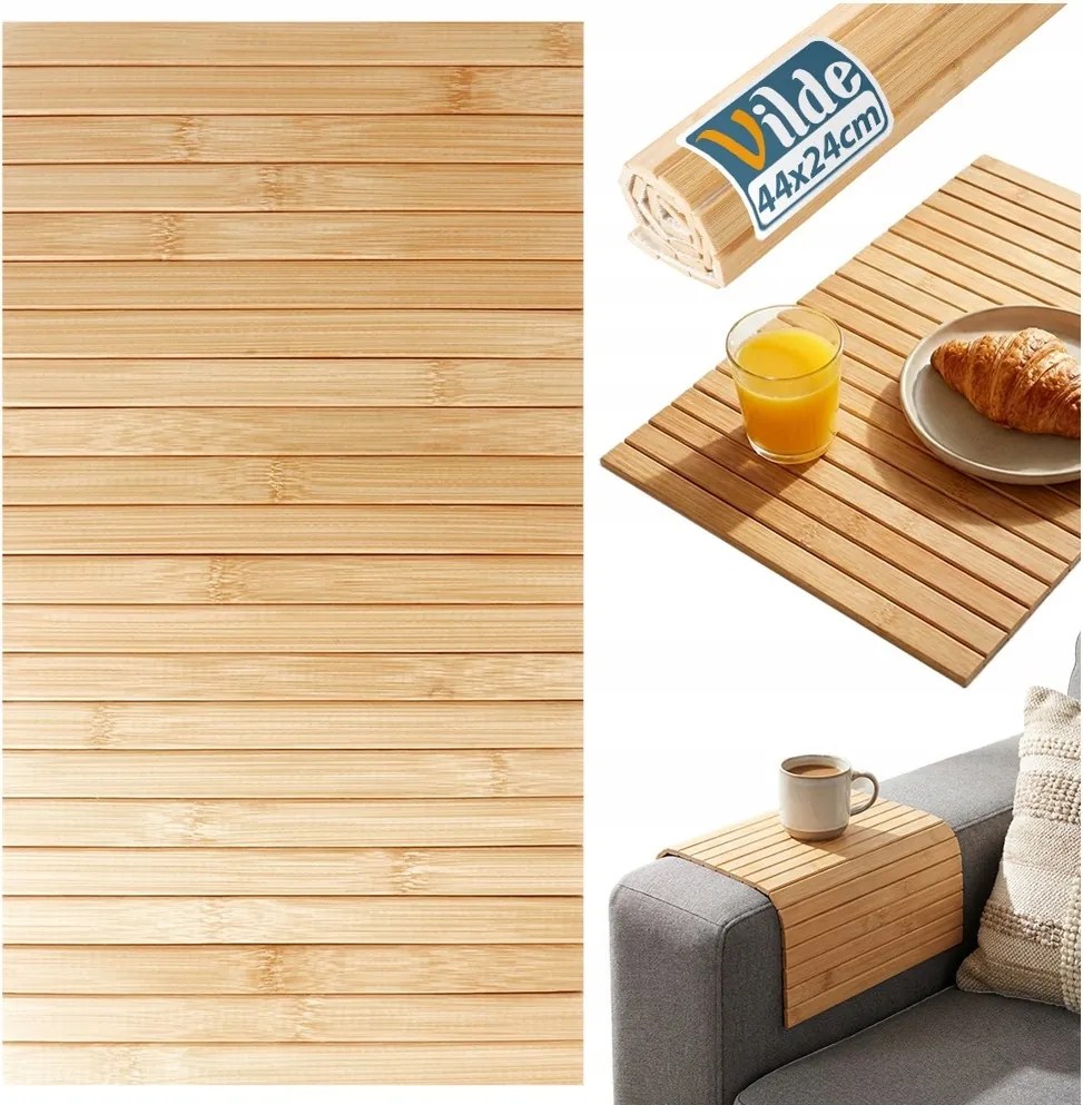 Bambusz szőnyeg konyhai alátét asztal kanapé tányér evőeszköz bögre