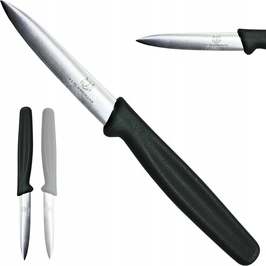 8 cm-es egyenes fekete konyhakés Karl Hausmann