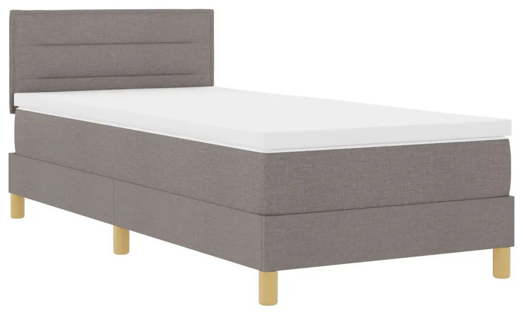 Box Spring Ágy Matraccal Taupe 90x190 cm Szövet