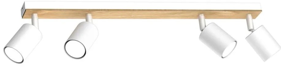 Spotlámpa TULON 4xGU10/8W/230V fehér/tölgy