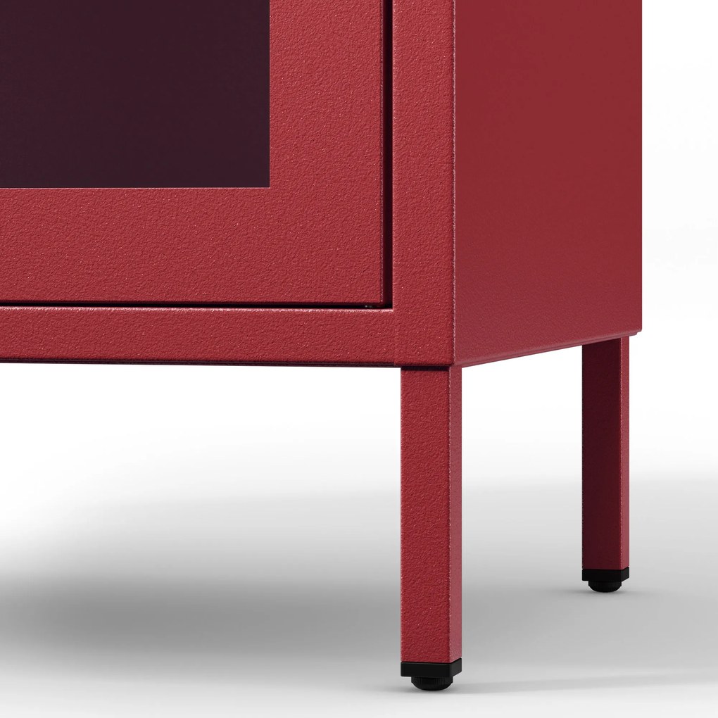 Vitrin GINA, 800 x 1015 x 400 mm, Modern: piros