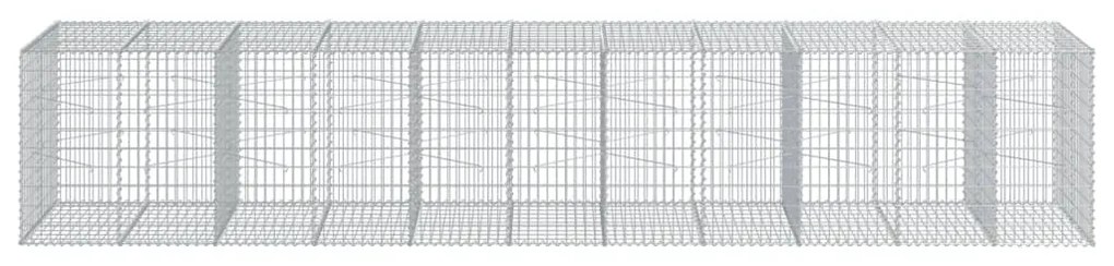 horganyzott vas gabion kosár fedéllel 550 x 100 x 100 cm