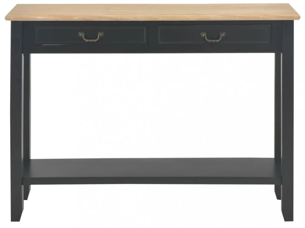fekete fa tálalóasztal 110 x 35 x 80 cm