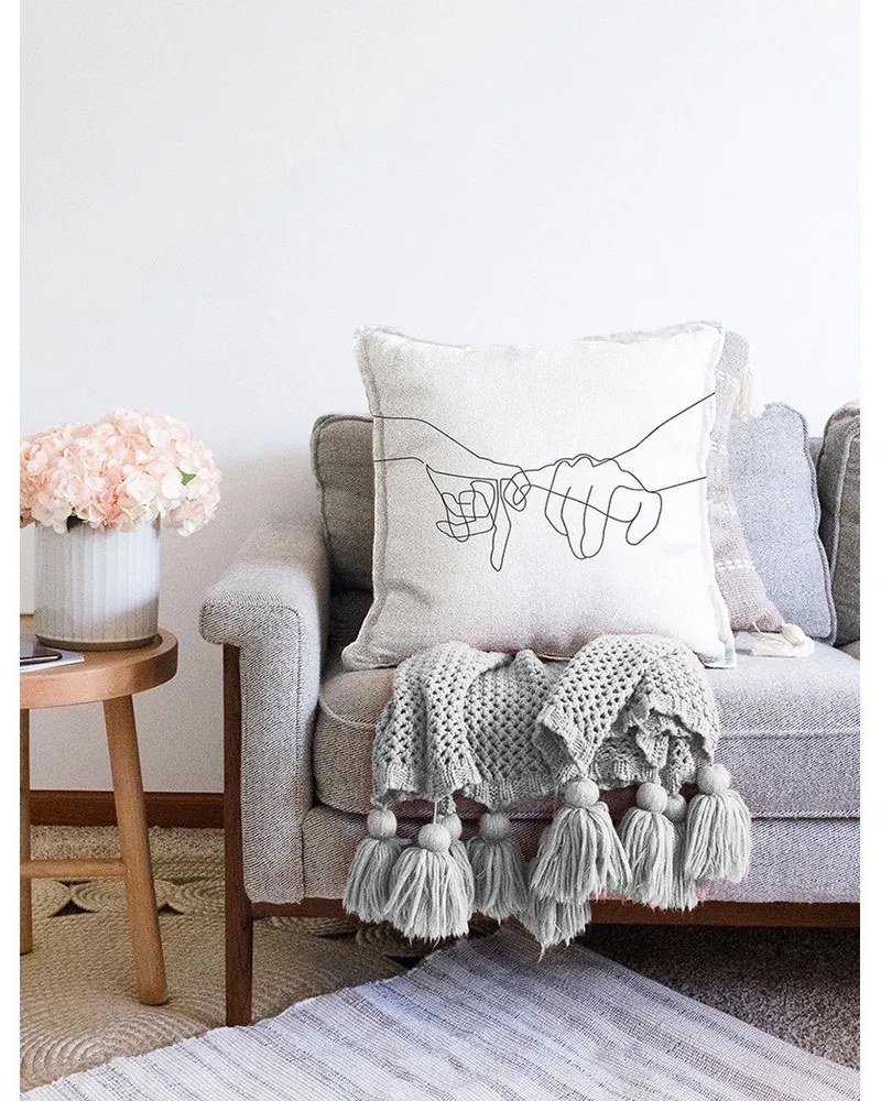 Pinky pamut keverék párnahuzat, 55 x 55 cm - Minimalist Cushion Covers