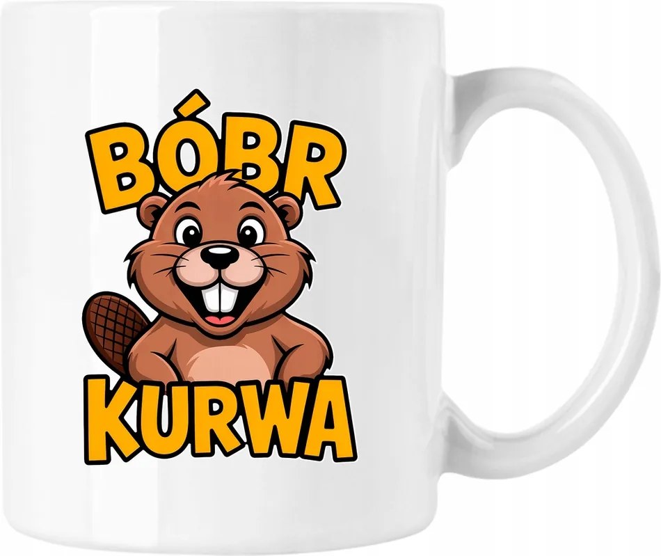 Bögre hód mem tréfa 8 Fehér 330ml