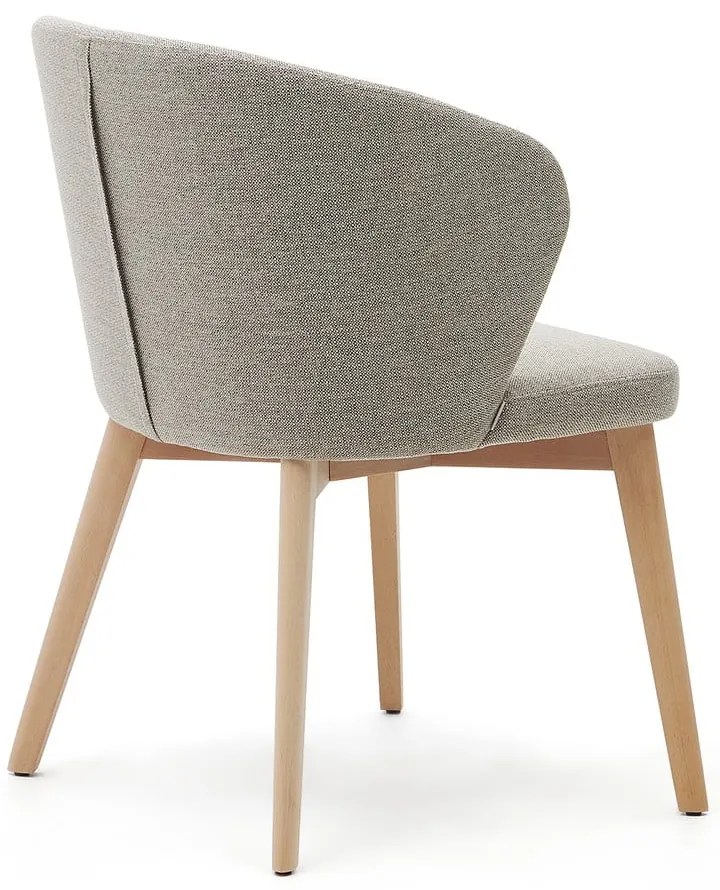 Bézs kárpitozott étkezőfotel Darice – Kave Home