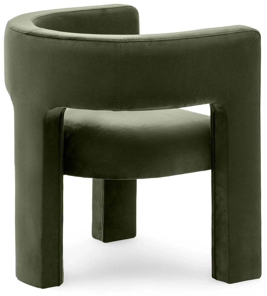Sötétzöld design fotel ALPAH B VELVET