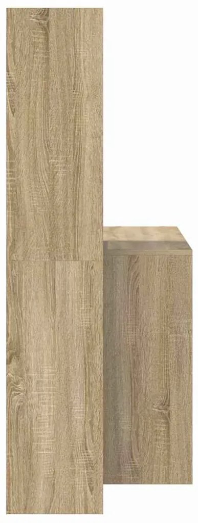 Asztal polcokkal sonoma tölgy 138.5 x 55 x 143 cm Faanyag