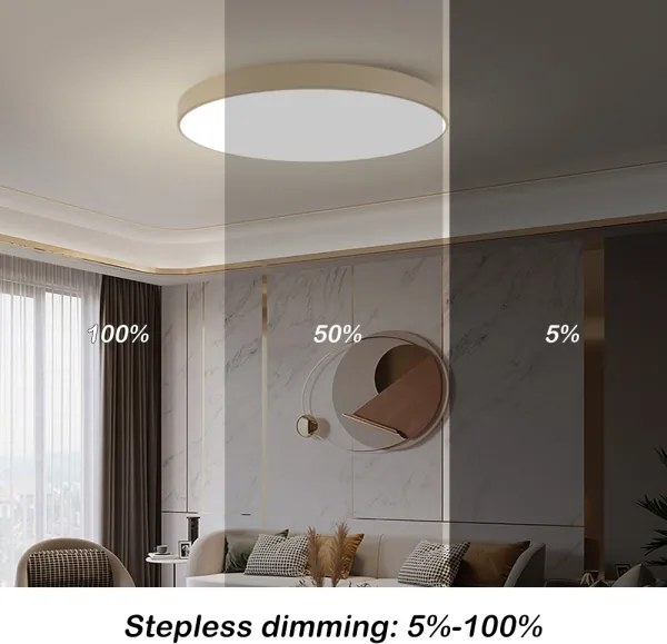 Brilagi-LED Fényerőszabályozható lámpatest POOL SMART LED/128W/230V 100 cm bézs Wi-Fi Tuya + távirányító