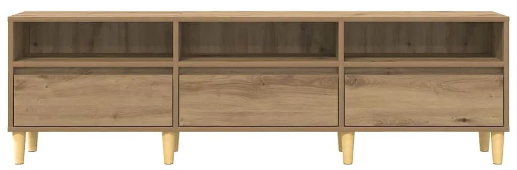 TV szekrény fiókkal kézműves tölgy 150 x 30 x 45 cm Faanyag