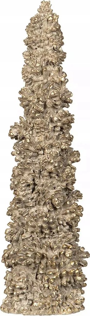 Karácsonyi Toboz Figura 37cm karácsonyi ajándék arany magas