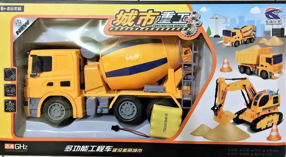 1:24 RC Távirányítós Zhorya Merci 30 Cm Rc Távirányítós Beton Mixer Kamion
