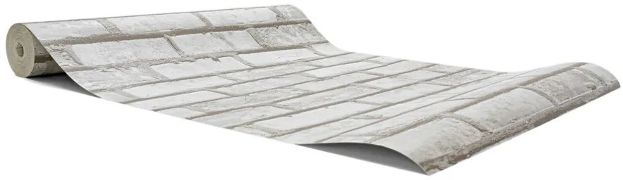 Gekkofix fehér-szürke kő mintás öntapadós tapéta 45 cm x 15 m