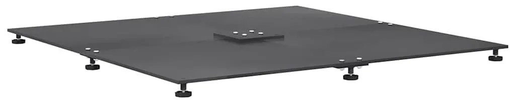 Napernyőtalp Sötétszürke 100 x 100 x 4 cm Acél