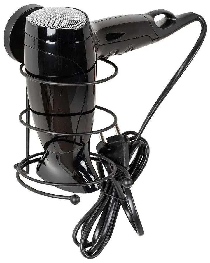 Vacuum-Loc® Milazzo fekete fali hajszárító tartó - Wenko