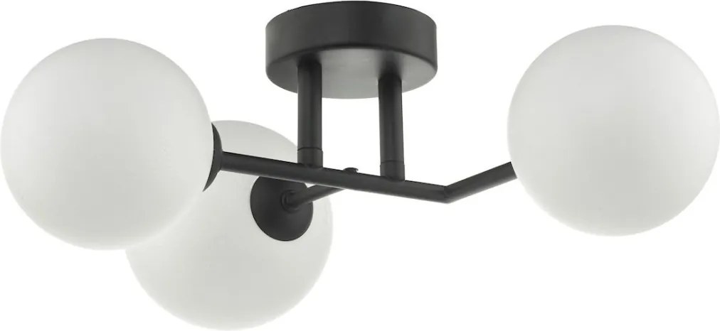 DAR LIGHTING EUA3022 EUAN Loft Mennyezeti Lámpa Fekete, Opál G9 IP20