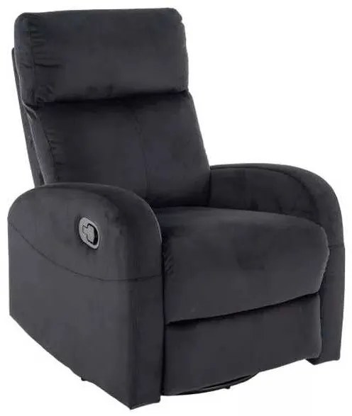 Olimp Velvet állítható fotel, fekete