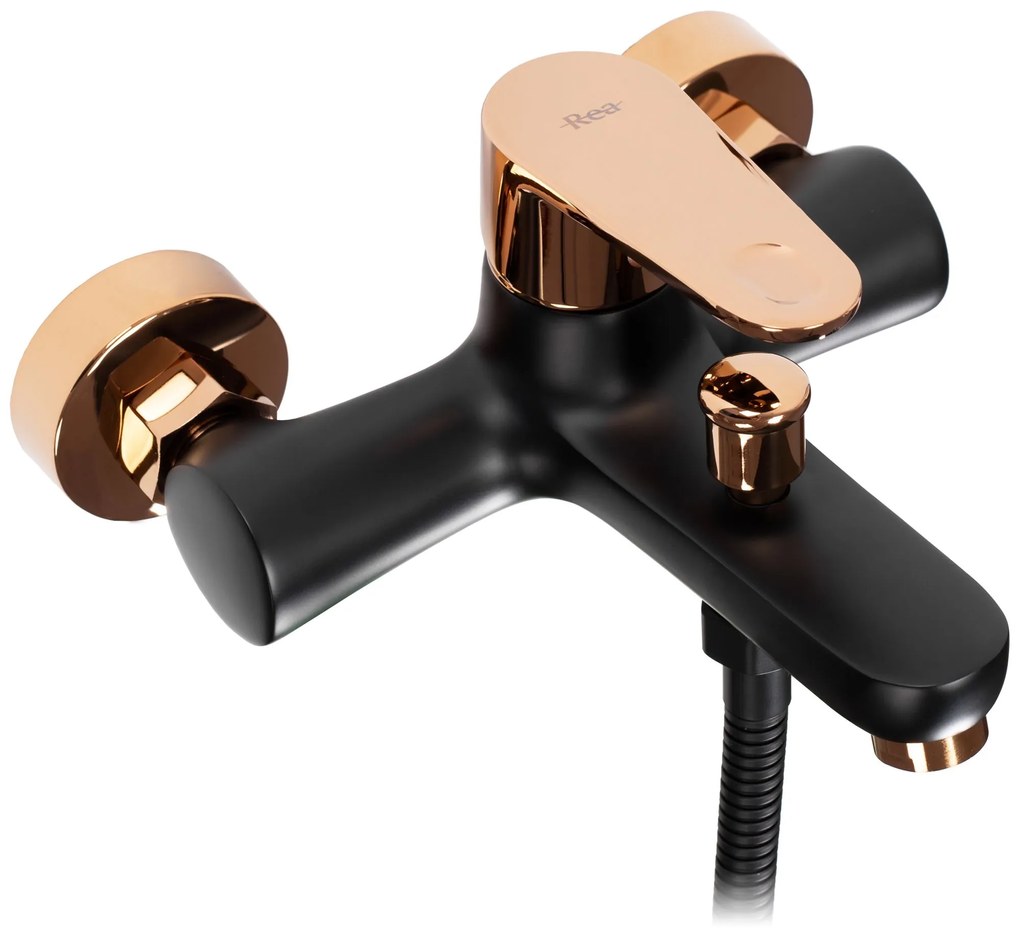 Fürdőkád csaptelep REA Mild Black Rose Gold