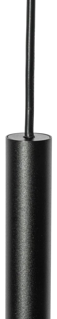 Modern sínrendszer 5 függőlámpával fekete 1 fázisú - Iconic Frini