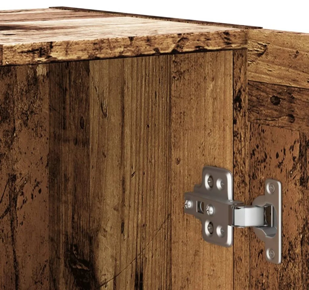 antik fa színű szerelt fa tálalószekrény 120 x 30,5 x 70 cm