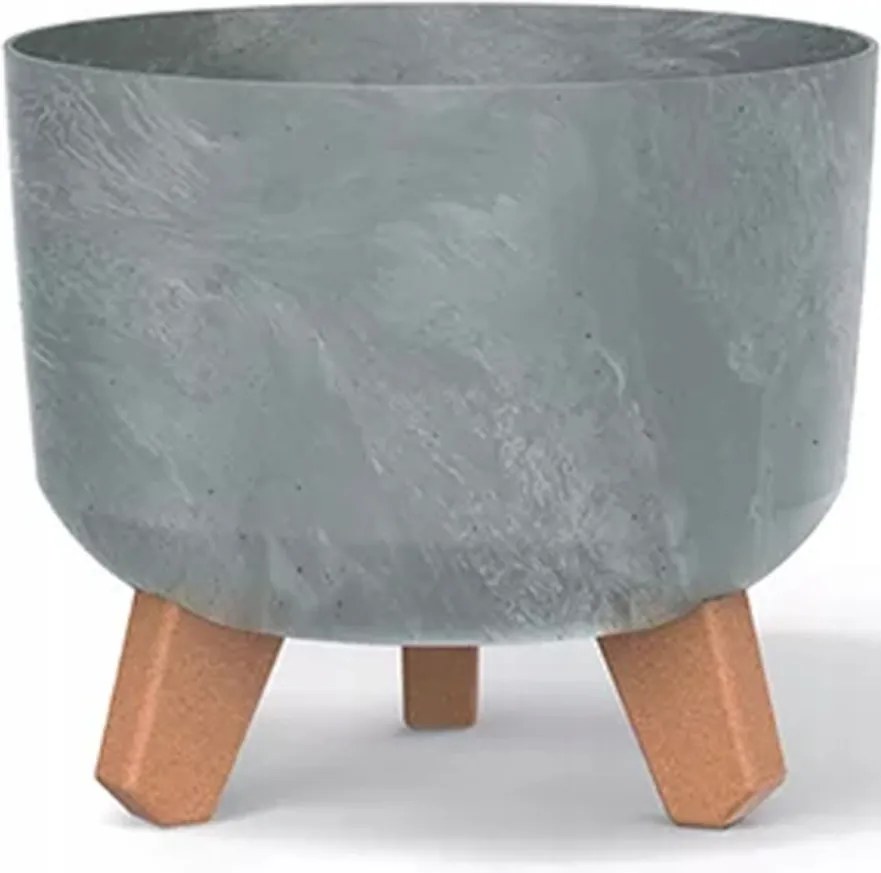 Kerek kaspó lábakkal Gracia Beton Effect szürke DGRL200E átm. 20 cm