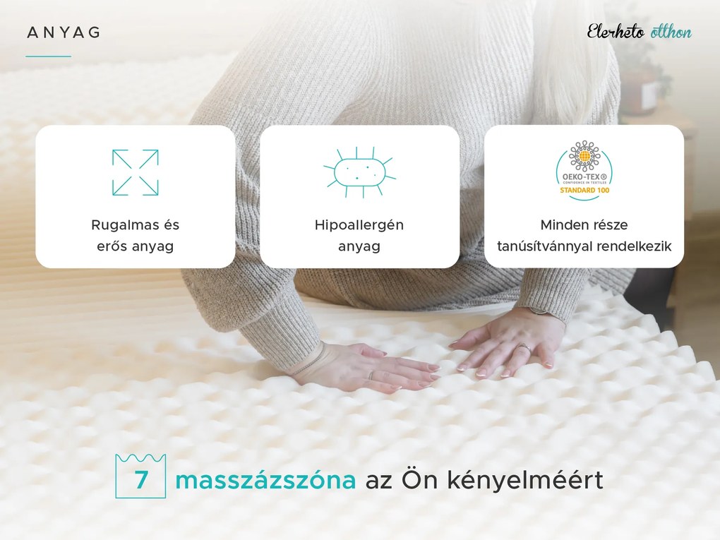 Kókusz matrac COCO MAXI 20 cm 90 x 200 cm Matracvédő: Matracvédő nélkül
