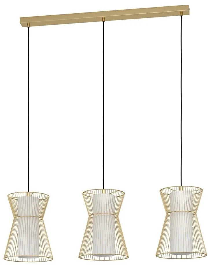 Eglo 99636 - Csillár zsinóron MASETA 3xE27/40W/230V arany