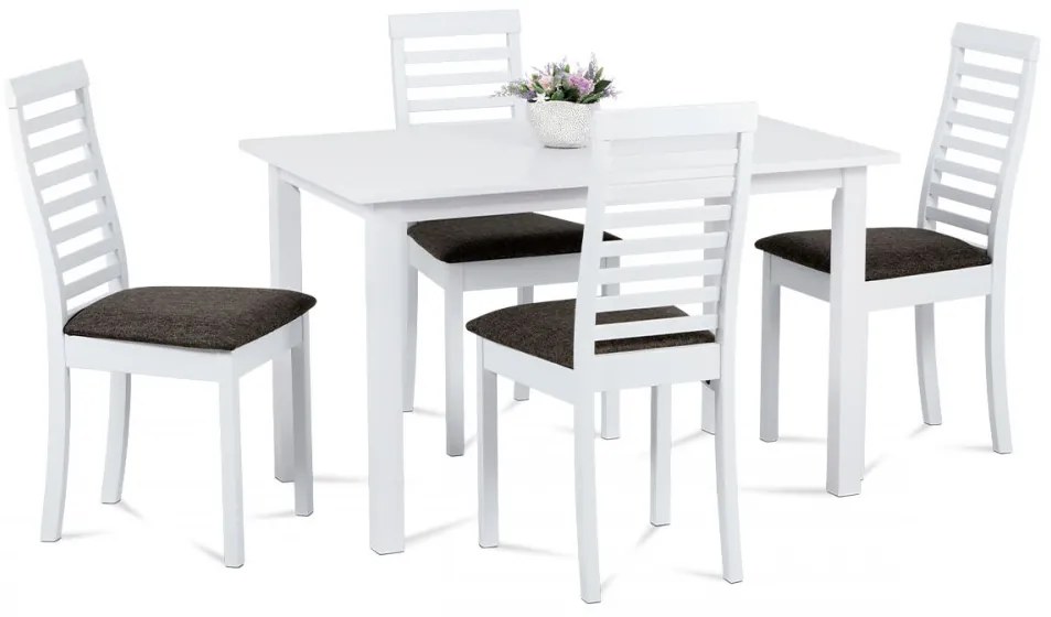 Set de masă cu scaune pentru 4 persoane, 120x75 cm, alb AUT-4000 -