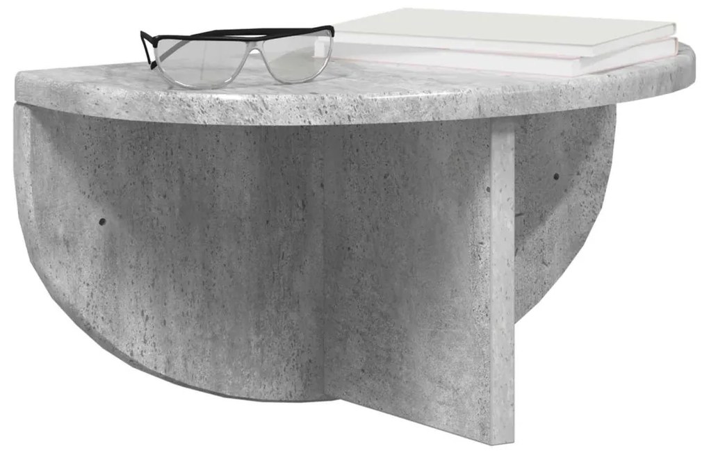 vidaXL Falpolc 2 pcs Beton Szürke 38 x 19 x 19 cm Faanyag