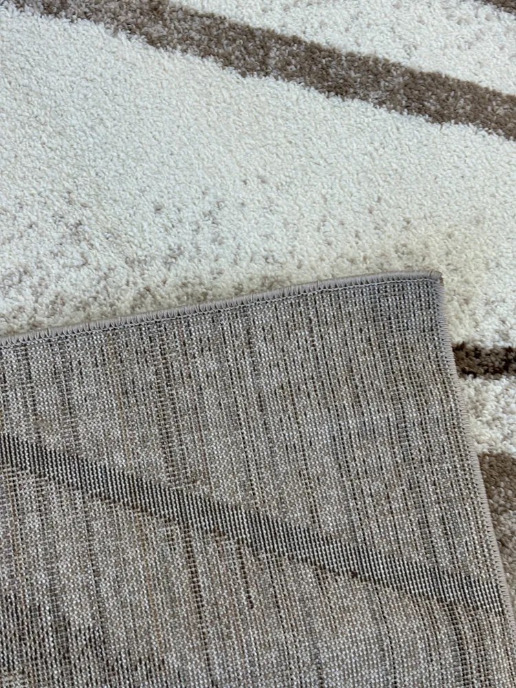 Nora 6030 bézs modern szőnyeg 60 cm-es szett