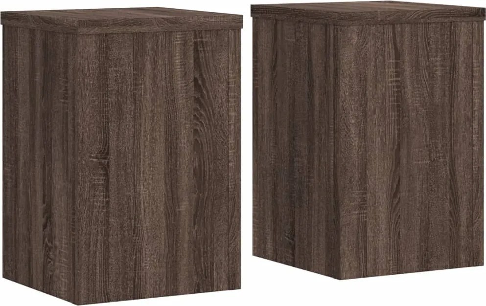 vidaXL 2 db barna tölgy szerelt fa növénytartó állvány 20 x 20 x 30 cm