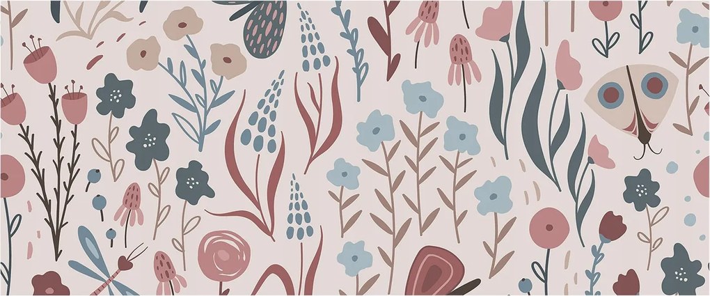 Flizelin tapéta fali flizelin prémium rovar virágok 250x104 ragasztó