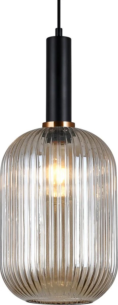 Italux glamour modern függeszték antiola borostyán fekete itxpnd55881lbkamb
