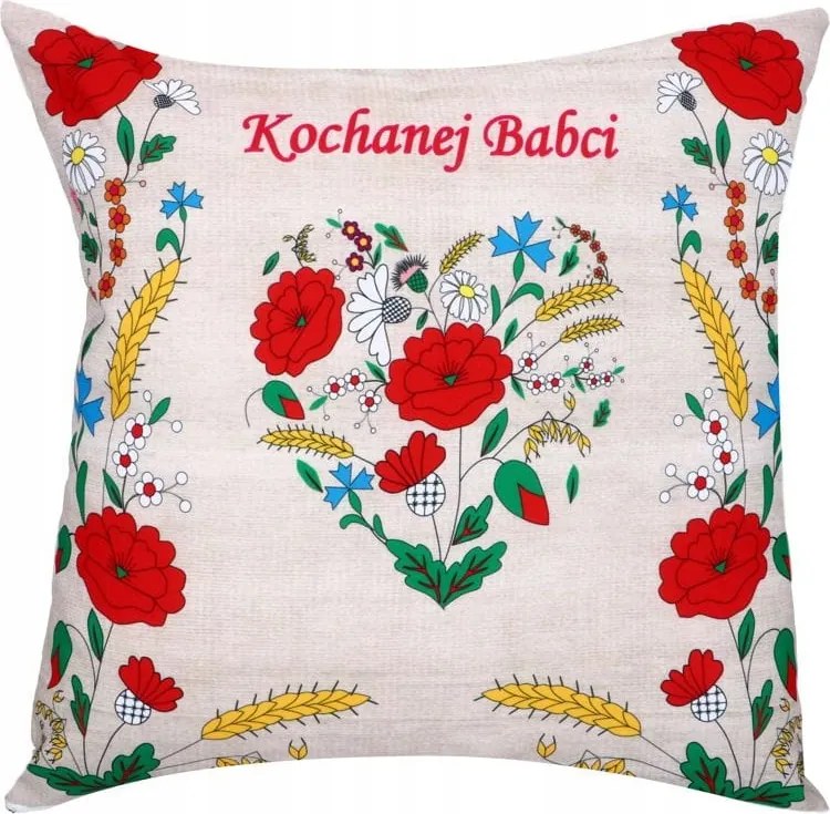 Népi Díszpárna Nagymama Napjára Macska Mintás