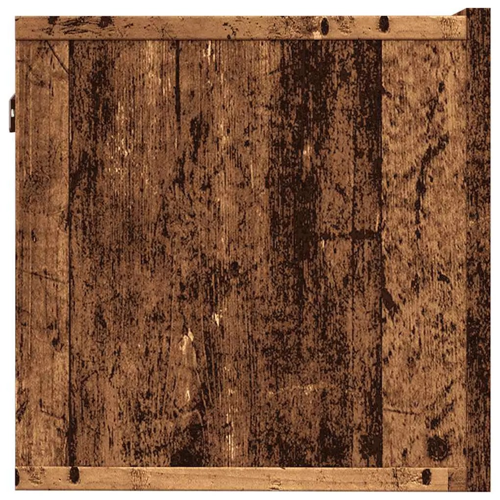 2 db antik fa színű falra szerelhető TV-szekrény 80 x 30 x 30cm