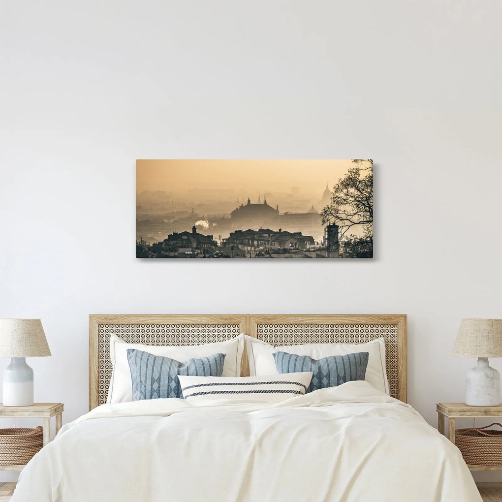 Kép - Város köd alatt (120x50 cm)