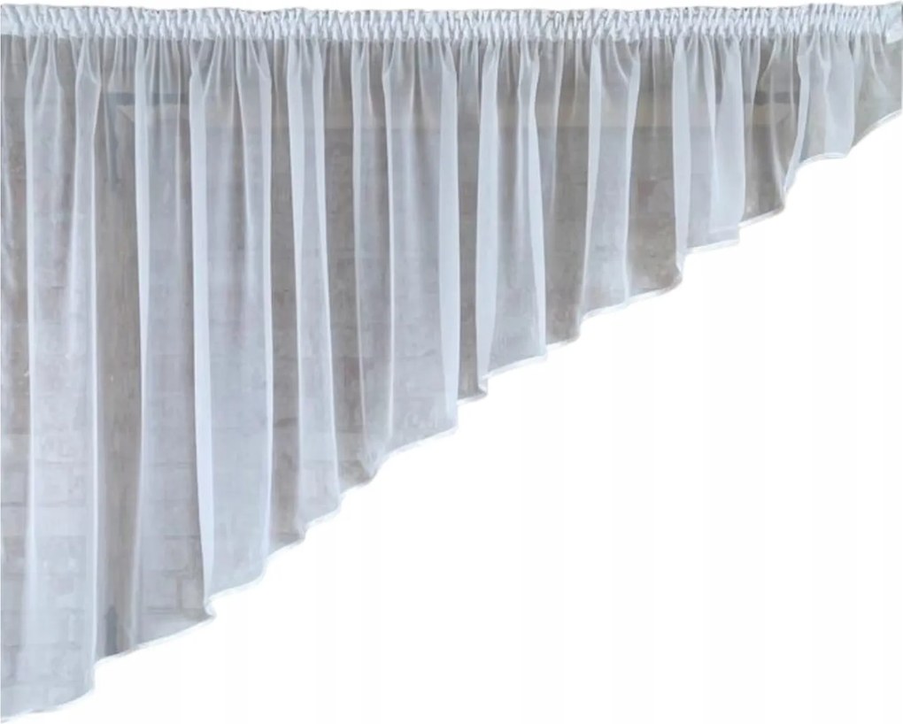 Kész függöny 300x120,bal oldali,fehér fátyol,keret