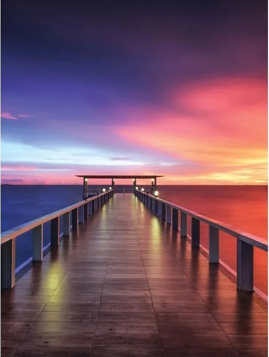 Fotótapéta Naplemente Tenger Fa vinil móló 184x254 +ragasztó