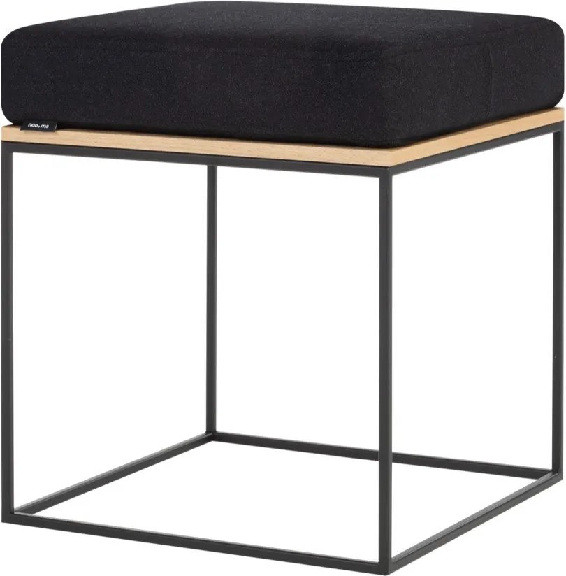 Fekete kárpitozott ülőke Feo – noo.ma