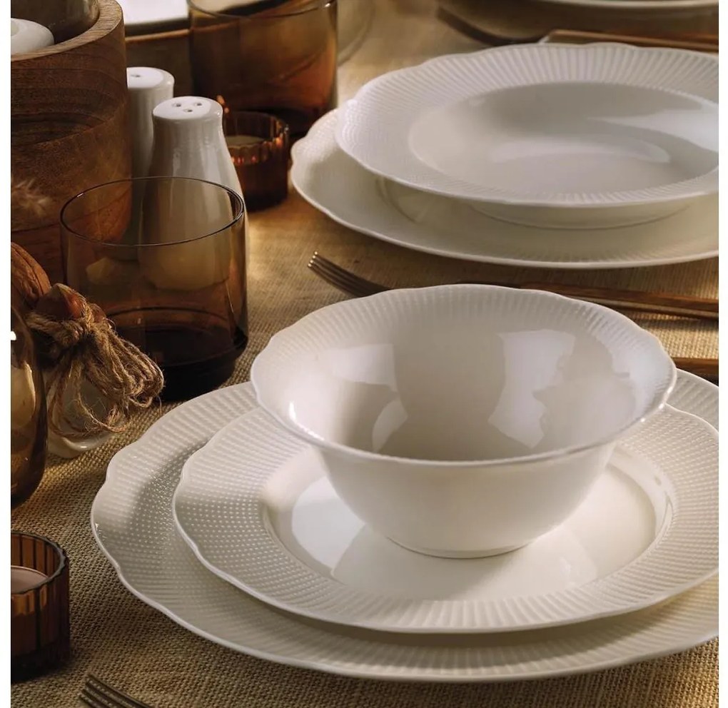 26 részes étkészlet fehér/porcelán