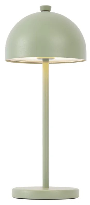 Asztali lámpa zöld LED-del IP54 újratölthető töltőállomással - Squirrel