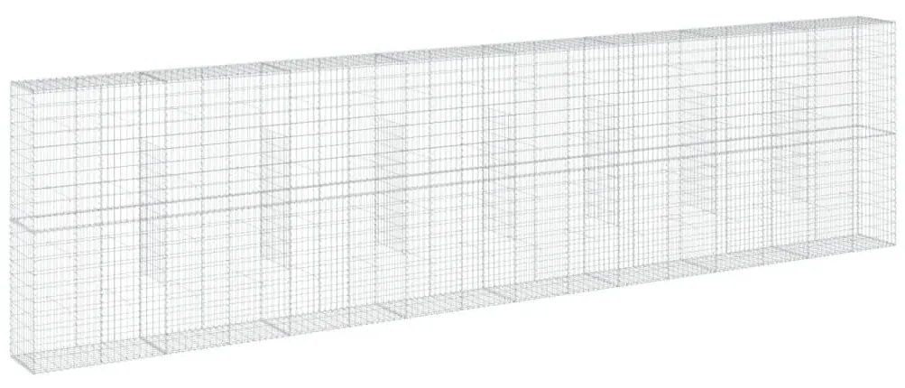horganyzott vas gabion kosár fedéllel 800 x 50 x 200 cm