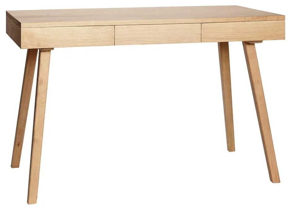 Íróasztal tölgyfa dekorral 57x120 cm Tripple – Hübsch