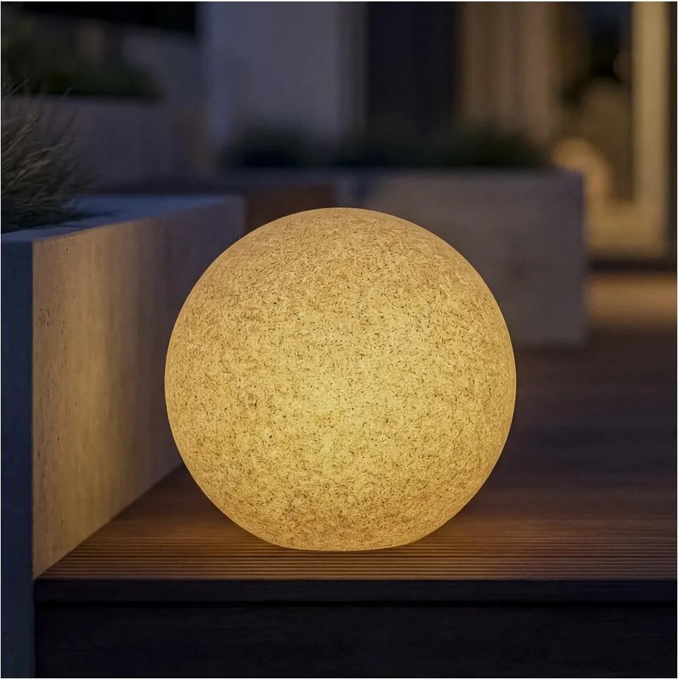 Kanlux 45934 - STONO kültéri lámpa 1xE27/15W/230V, átmérő 20 cm, IP65, bézs